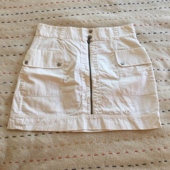 🧿Vintage French Connection White Denim Skirt - Picture 1 of 3